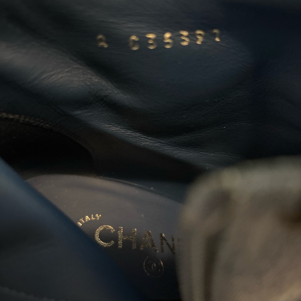 CHANEL Denim Blue Heeled Ankle Boots - Picture 4 of 7